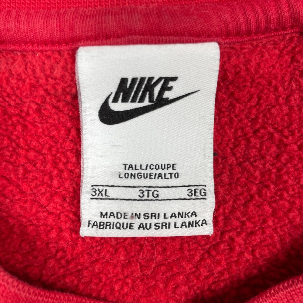 Nike Club Fleece Crewneck Sweatshirt Mens 3XL Tall Red Pullover BV2662-657 - Picture 4 of 11